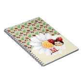 Joli Lady Bug Motif Carnet Enfants avec le nom (Côté Droit)