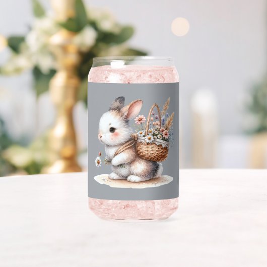 Joli lapin aux fleurs Aquarelle Art (Insitu (Mariage))