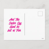 Joli Lapin Avec Carte Postale Oeuf Holiday (Dos)