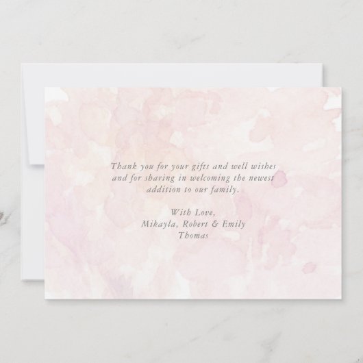 Joli Lapin Bois Rose Merci Bébé (Dos)