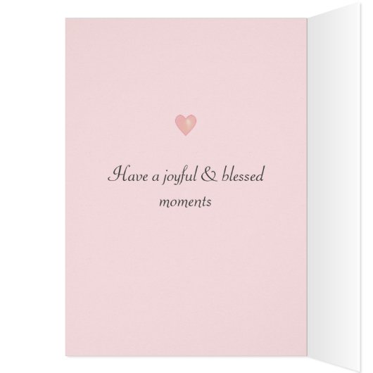 Joli lapin d'anniversaire & Fleurs sur rose clair (Intérieur (Gauche))