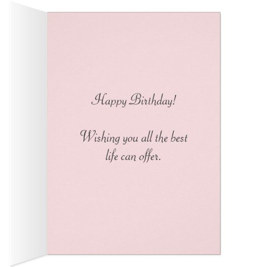 Joli lapin d'anniversaire & Fleurs sur rose clair (Intérieur (Droit))