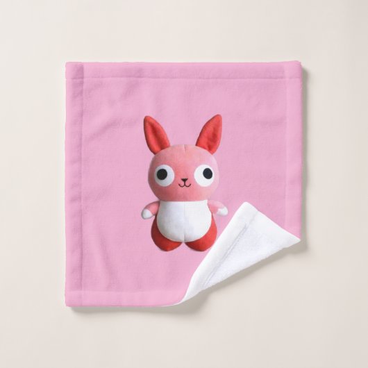 Joli lapin de jouet rose (Gant de toilette)