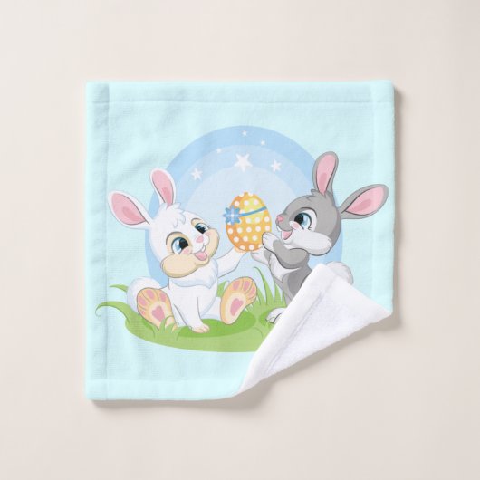 Joli lapin de Pâques  (Gant de toilette)