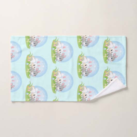 Joli lapin de Pâques  (Serviette à main)