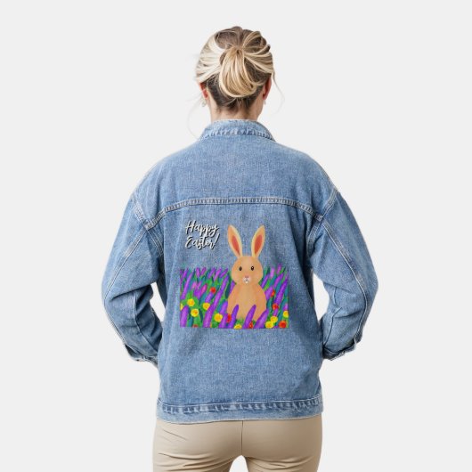 Joli lapin de Pâques dans les fleurs (Modèle)