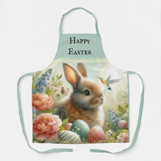 Joli lapin de Pâques Lapin Tablier vintage (Recto)