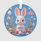 Joli lapin entouré de décorations (dos)