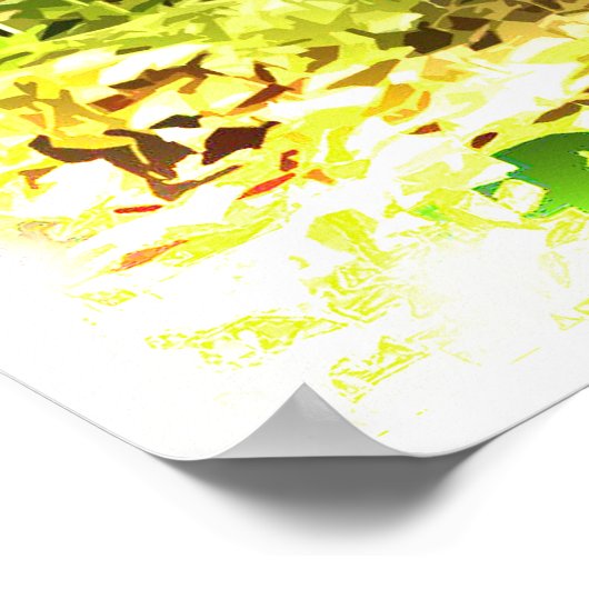 Joli lapin lapin Brown en herbe verte Poster (Coin)