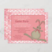 Joli lapin lapin de Pâques Invitations de fête de  (Devant / Derrière)