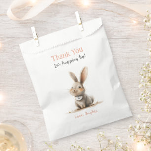 Joli lapin rose Anniversaire Merci Favoriser Sacs