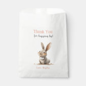 Joli lapin rose Anniversaire Merci Favoriser Sacs (Devant)