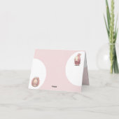 Joli Lapin Rose Doux Invitation Anniversaire (Dos)