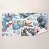 Joli lapin Vintage sans couture (Serviette de bain)