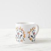 Joli lapins de dessin Mandala Espresso Mug (Devant droit)