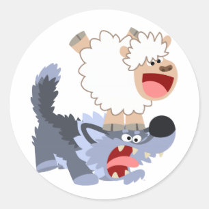 Joli lecteur de dessin Mouton et Sticker Wolf