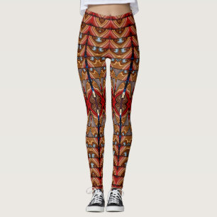 Joli legging tendance rouge "Ratti_Creative_Arts"