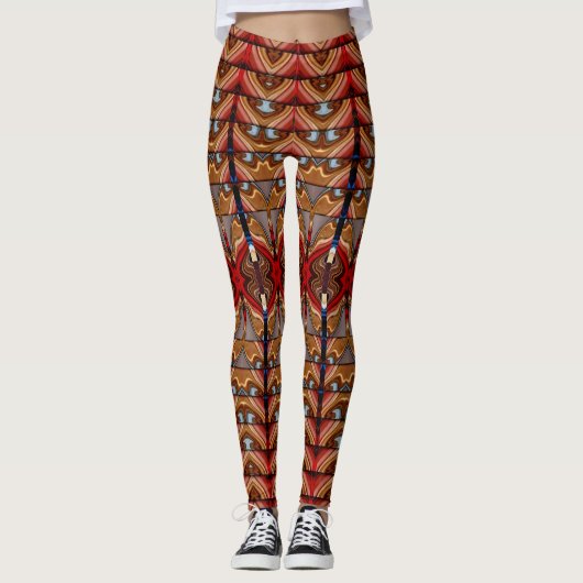 Joli legging tendance rouge "Ratti_Creative_Arts" (Devant)