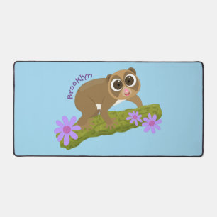 Joli lenteur loris sur dessin de branche