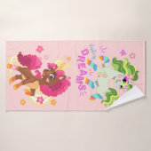 Joli licorne floral (Serviette de bain)
