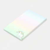 Joli Licorne Magique sur des Post-it de Couleurs P (Incliné)