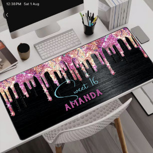 Joli licorne noir paillettes anniversaire monogram
