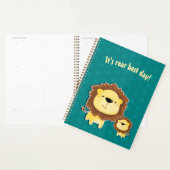 Joli Lion Et Baby Cub Anniversaire de enfant (Devant avec enveloppe)