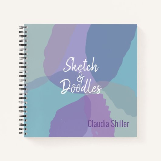 Joli Livre de croquis bleu pourpre (Devant)