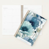 Joli logo personnalisé floral bleu aquarelle (Devant avec enveloppe)