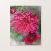 Joli Magenta rose Fleurs de maman Puzzle (Vertical)