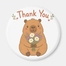 Joli Magnet Capybara Merci Fleurs Sauvages