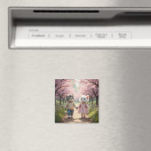 Joli Magnet Chaton de Printemps | Tom & Luna Ceris (In Situ (Lave-vaisselle))