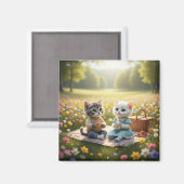 Joli Magnet Chaton Pique-Nique | Tom & Luna Pique- (Recto/Verso)