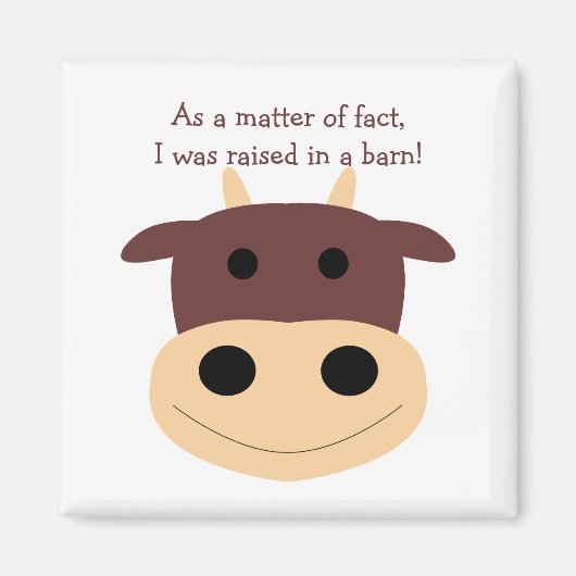 Joli magnet de vache brune (Devant)