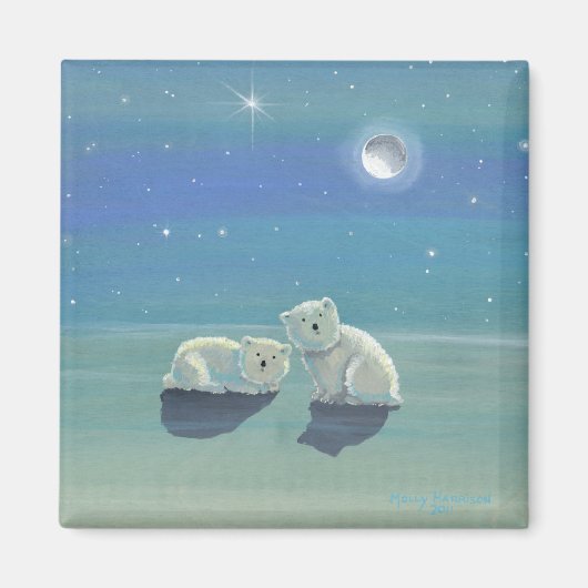 Joli Magnet d'Ours Polaire (Devant)