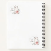 Joli mais sauvage Cahier Chat Blanc Rose (Dos)
