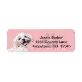 Joli Maltais Peint Adresse de retour Étiquette (Devant)