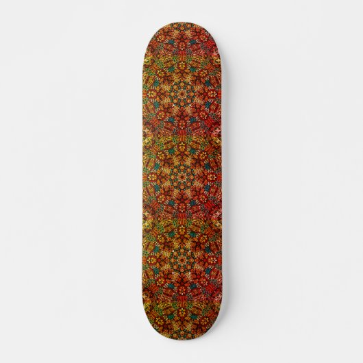 Joli Mandala Design couleur rouille skateboard (Devant)