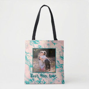Joli marbre Meilleure maman jamais rose et Sac fou