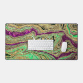 Joli marbre rose vert art faux Parties scintillant (Clavier et souris)