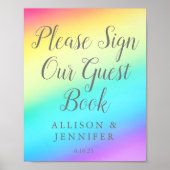 Joli Mariage Arc-en-ciel signe notre livre d'or (Devant)