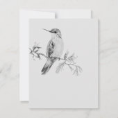 Joli Mariage Colibri Détails Cartes de boîtier (Dos)