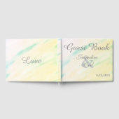 Joli Mariage d'aquarelle Tropical Livre d'invités (Complet)