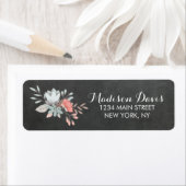 Joli Mariage Floral Chalkboard Étiquettes de adres (En situation)