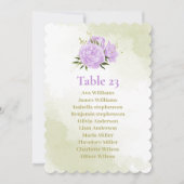 joli mauve fleurs verdure carte de siège (Devant)