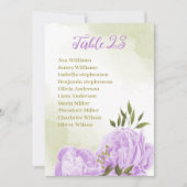 joli mauve fleurs verdure carte de siège (Devant)