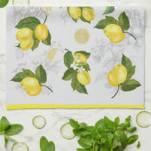 Joli mediteranean Lemon serviette de cuisine (Plié)
