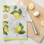 Joli mediteranean Lemon serviette de cuisine (Quart Plié)