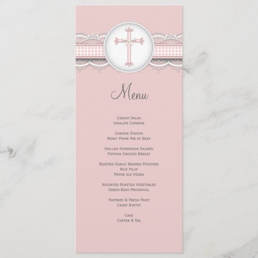 Joli menu religieux croisé de célébration de la (Devant)