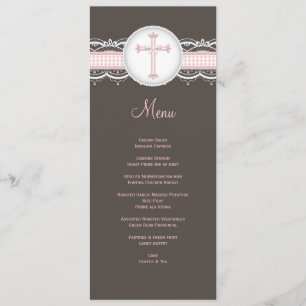 Joli menu religieux croisé de célébration de la